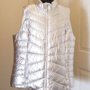 Livi Active Silver Metallic Puffer Vest